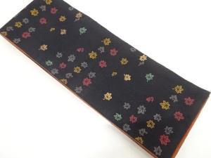 紅葉模様織り出し　半幅帯
